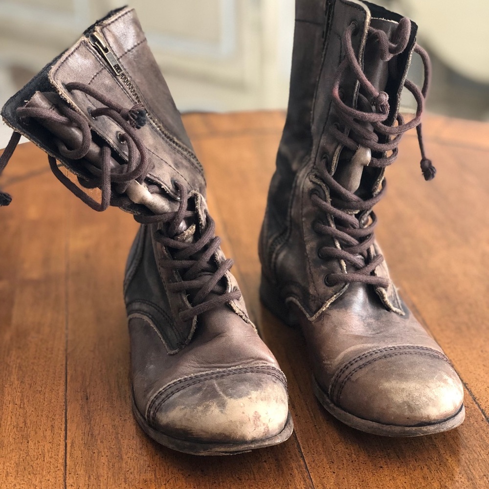 All Saints combat lace up boots